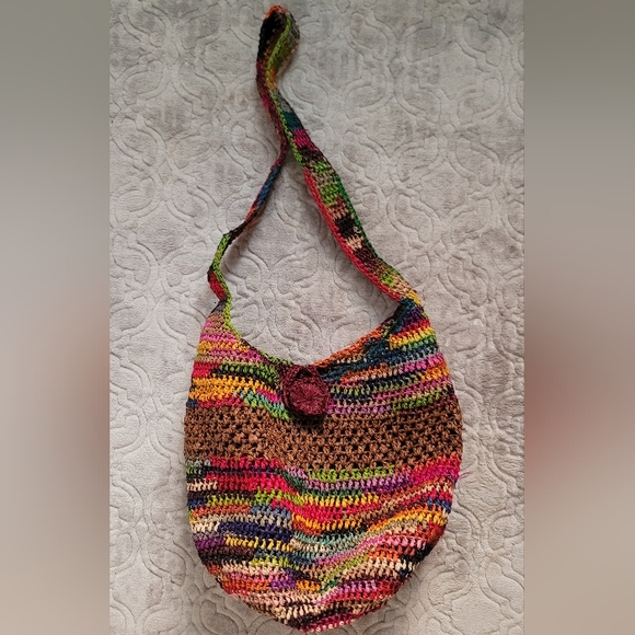 Multicolor raphia crossbody bag Medium - Picture 2 of 12